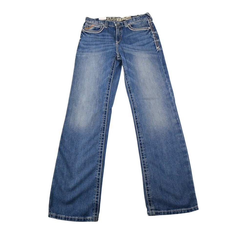 Ariat B4 Relaxed Fit Jeans Boys 16R Blue Denim Excellent Straight Leg Western